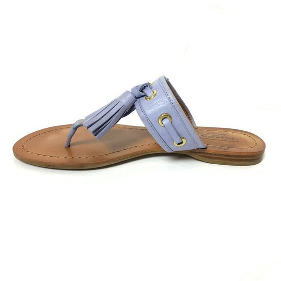 Coach Sky Blue Sheena Leather Sandals - Picture 3 of 10